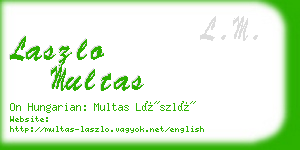 laszlo multas business card